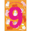 Picture of HAPPY BIRTHDAY 9 CARD CATS